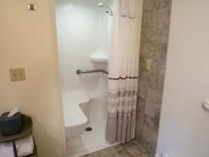 The Redlich Room ADA Accessible Shower With Bench