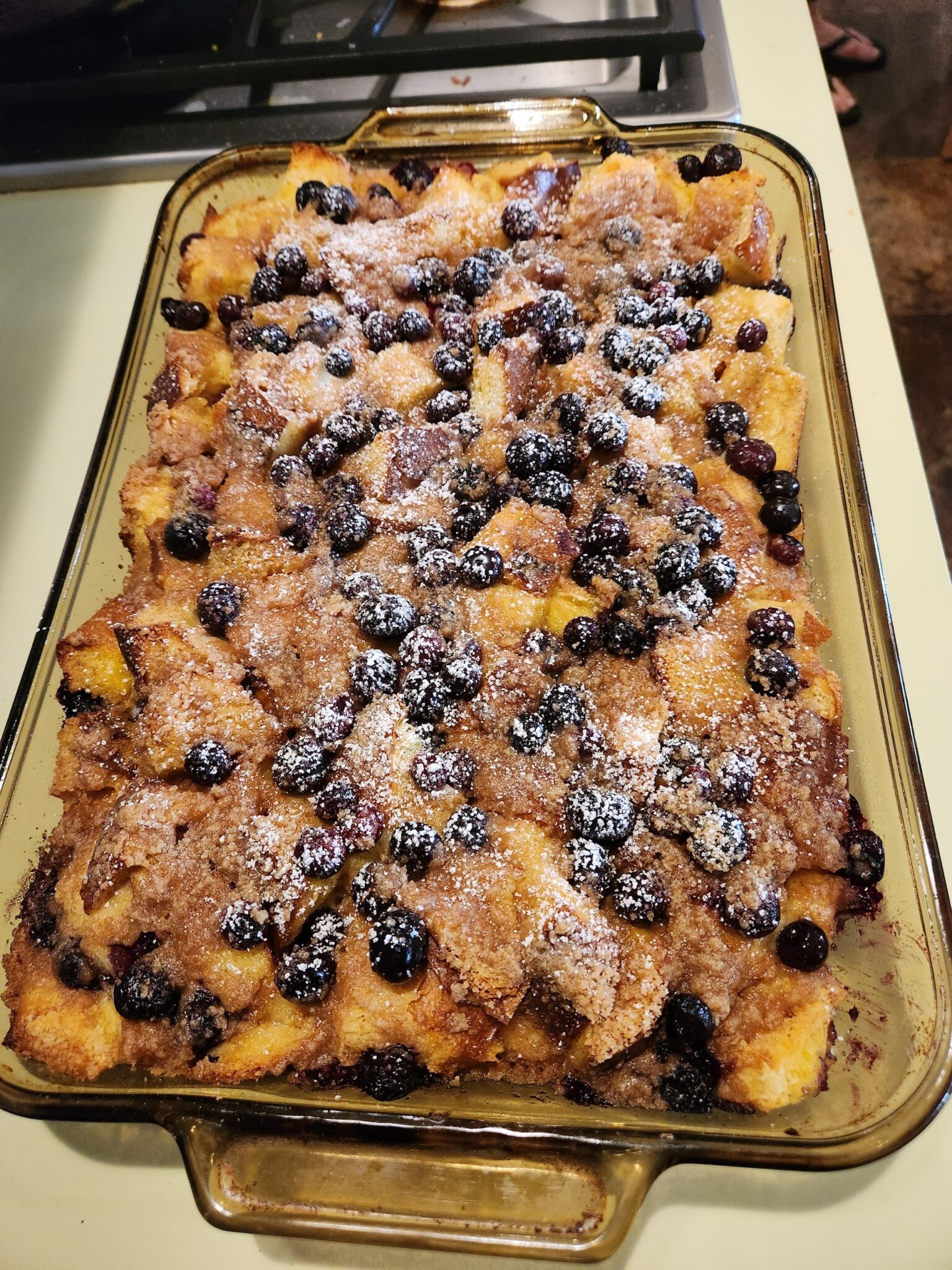 Blueberry French Toast Crumble in the Pan