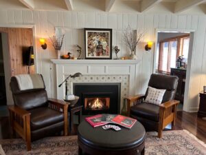 The Ampersand Inn Living Room Fireplace and Seating